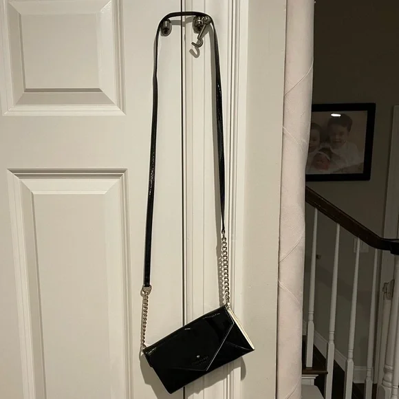 Kate Spade Black Patent Evening Envelope Bag - Picture 8 of 10
